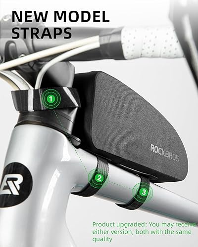 Miniatura 3 de ROCKBROS Bolsa de tubo superior para bicicleta, bolsa de marco frontal de bicicleta, bolsa impermeable para bicicleta, bolsa de teléfono para