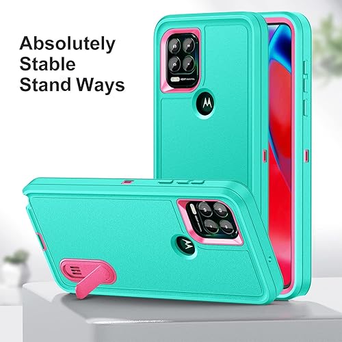Miniatura 4 de IDweel Funda para Moto G Stylus 5G con soporte, 3 en 1, a prueba de golpes, ajuste delgado, híbrida, resistente, cubierta de policarbonato duro,