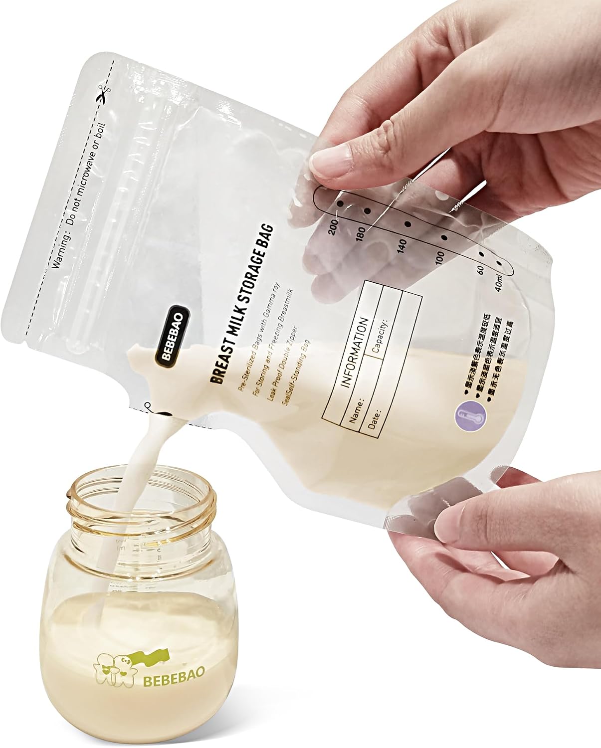 Bebebao Anne Sütü Saklama Poşeti 200 ml 10'lu