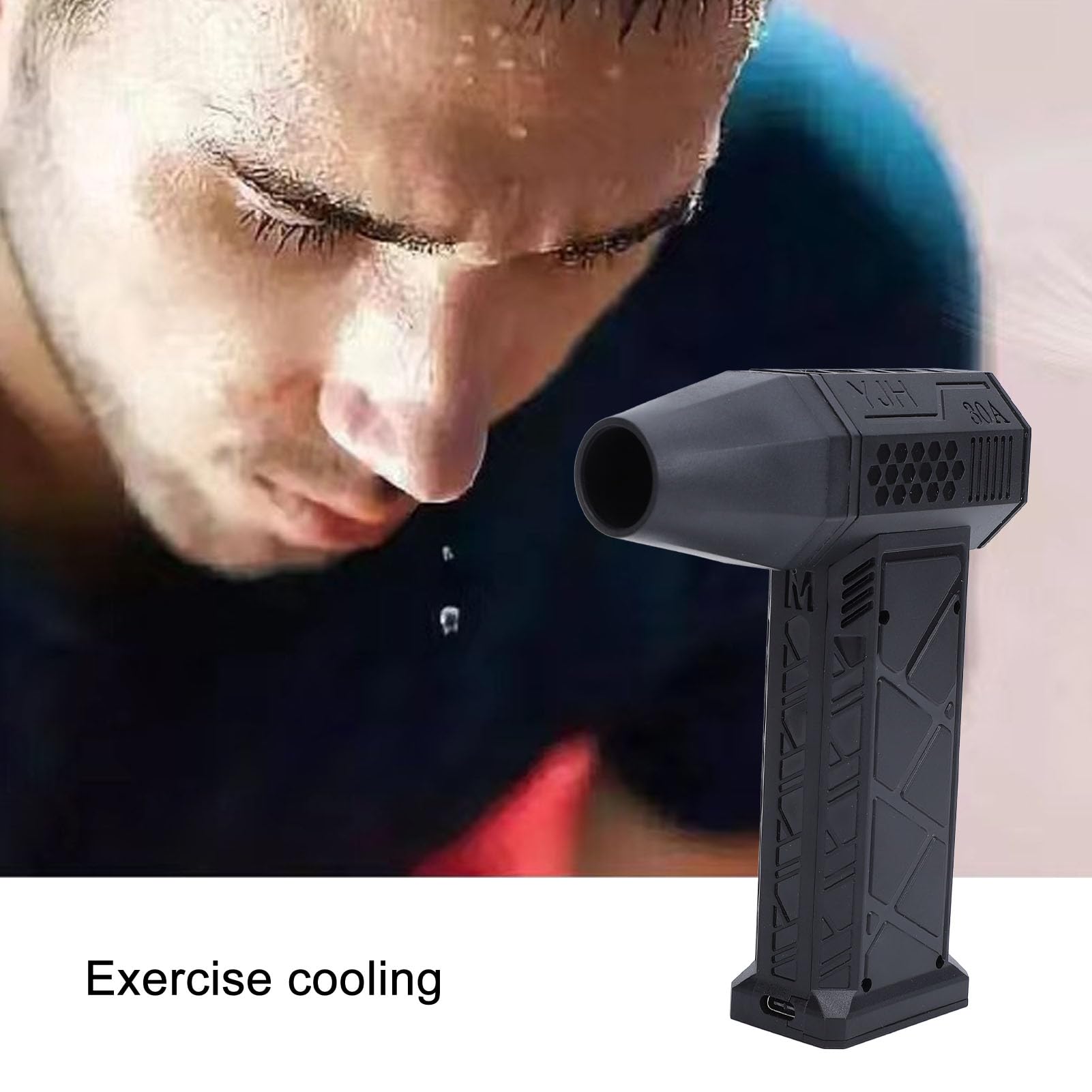 Electric Air Duster, 110000RPM Turbocharger Jet Fan, 2900mAh Battery Cordless Air Blower for Car PC Home