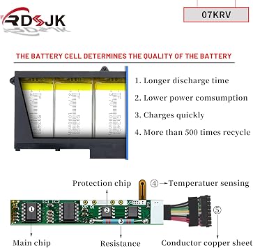 07KRV 58Wh Laptop Battery for Dell Latitude 7530 7430 5530 5430 5330 Precison 3570 P104F005 P104F006 P137G004 P137G005 P137G006 H4PVC 0H4PVC Y86WG 0Y86WG 8WRCR 08WRCR 78FWY 078FWY 04FVJG 15.2V 3625mAh