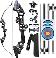 IS-TONGTU 51" Takedown Recurve Bow Set for Adults - 30-50lb Hunting Beginner Kit with 12 Arrows & Accessories