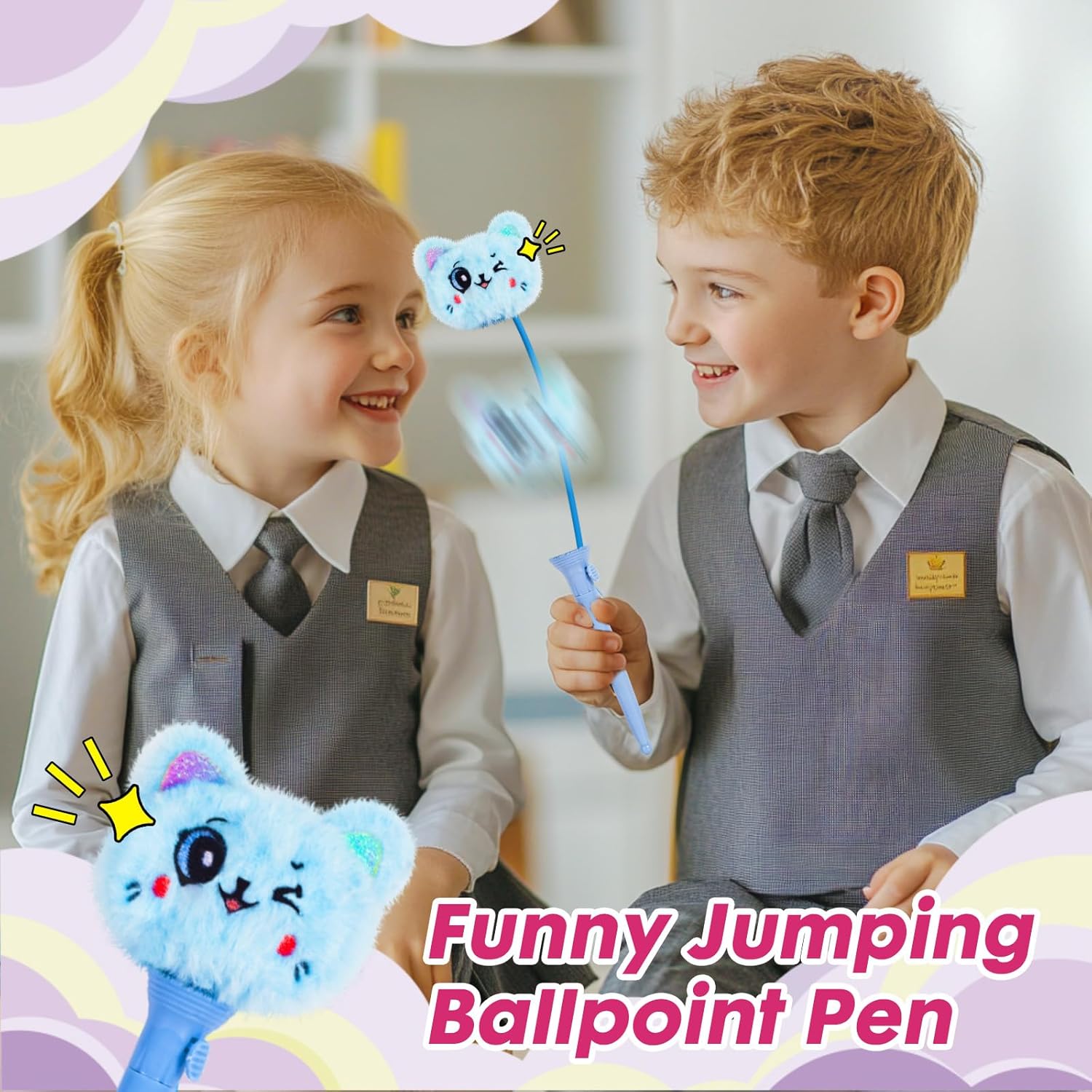 Cat Gifts for Girls, Kids Cat Plush Toys with Secret Diary, Ballpoint Pen, Eye Mask, Pen Holder, Stickers, Birthday Gifts for Little Girls Age 5 6 7 8 9 10-12 Years Old - Image 5