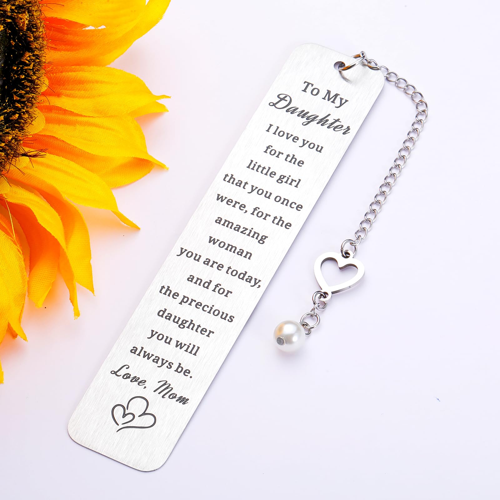 Daughter Birthday Card AMZQ Daughter Gifts Bookmark From Mum Dad Daughter Birthday Gifts Bookish Gifts