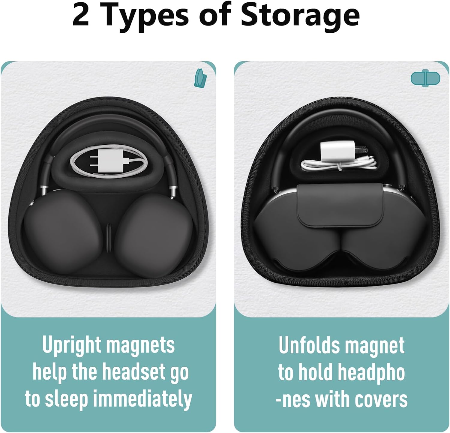 Case Compatible with AirPods Max with Apple AirPods Max Ear Cups and Headband Silicone Covers, Smart Sleep Mode Headphone Case and Accessories, Purple