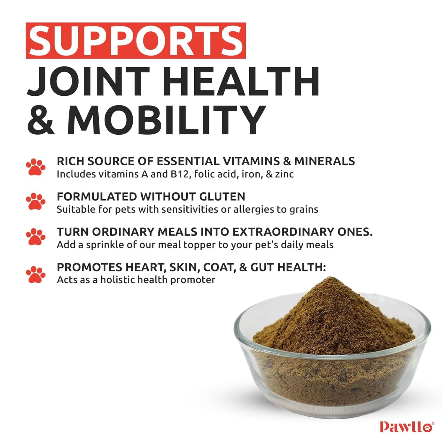 Pawllo 50GM- Pack 1 | Chicken Liver Meal Topper for Dogs & Cats | Natural Pet Supplement | Multivitamin Rich | Supports Joint, Gut, Skin & Heart Health | All Breeds & Life Stages | High Protein Powder 2
