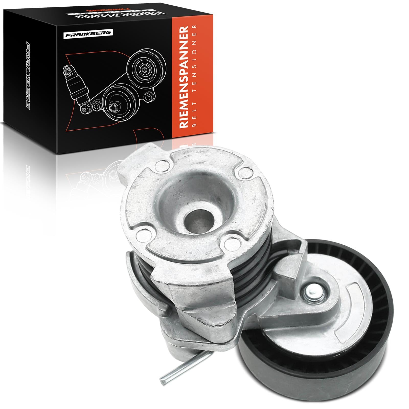 Frankberg Poulie de tension, tendeur de courroie 11287549588 | Compatible avec: Série 6 Cabriolet E64, X5 E53, Série 7 E65 E66 E67, Phantom VII Drophead Coupé RR2, Phantom VII RR1