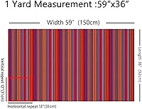 Vista 2 de Feelyou The Yard - Tela de rayas exóticas estilo vintage mexicano de líneas replicadas para sillas y proyectos de bricolaje en el hogar, tela