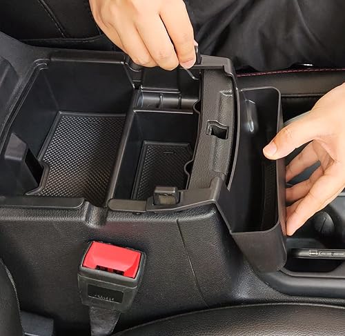 Miniatura 4 de EDBETOS Organizador de consola central con ribete naranja y caja colgante compatible con Jeep Wrangler JLJLU 2018 2019-2024 y Jeep Gladiator JT