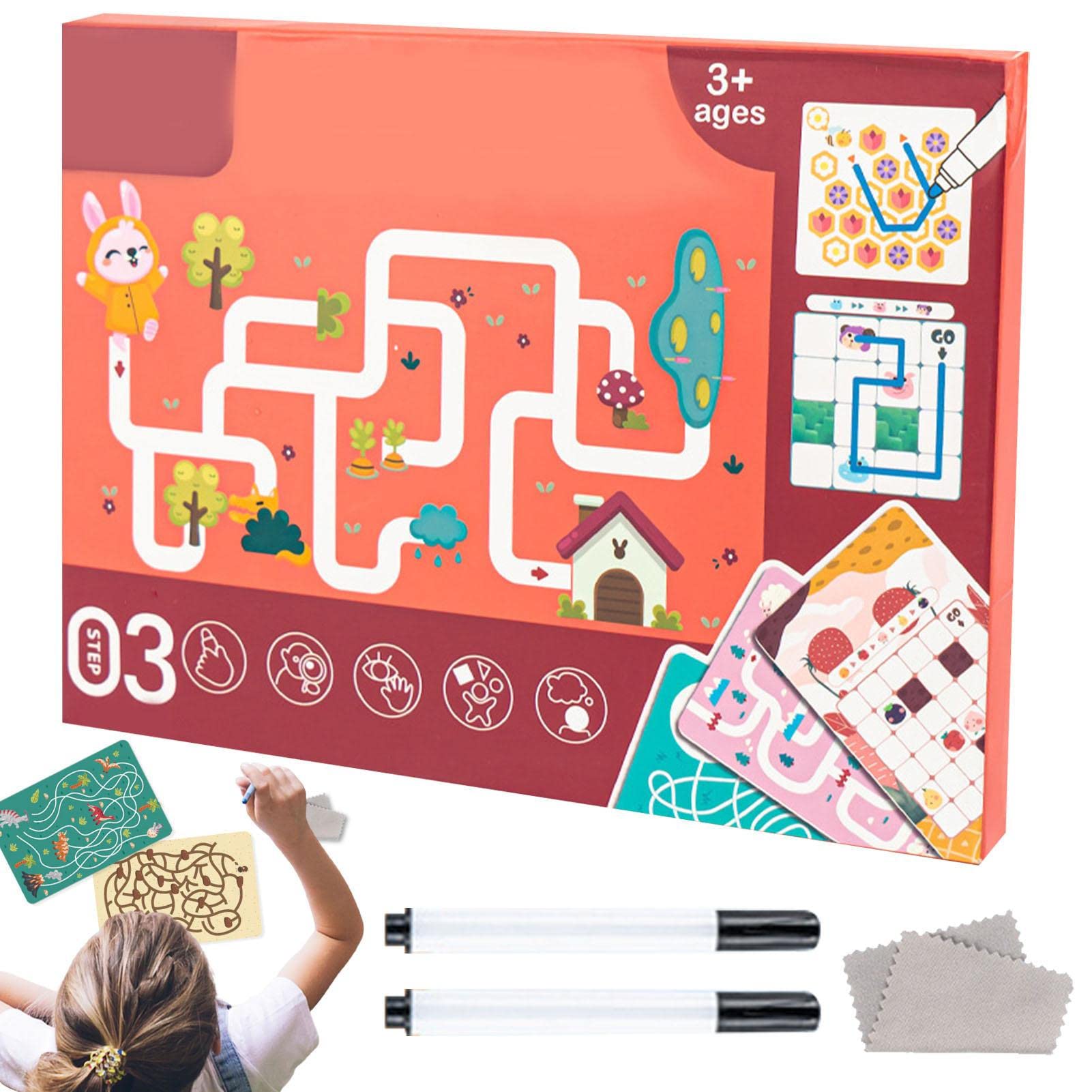 Youding Wipe Clean Preschool Workbooks - Instructive Control Tracing Book for Preschoolers | Wipe Clean Control Practice Preschool Learning Activity