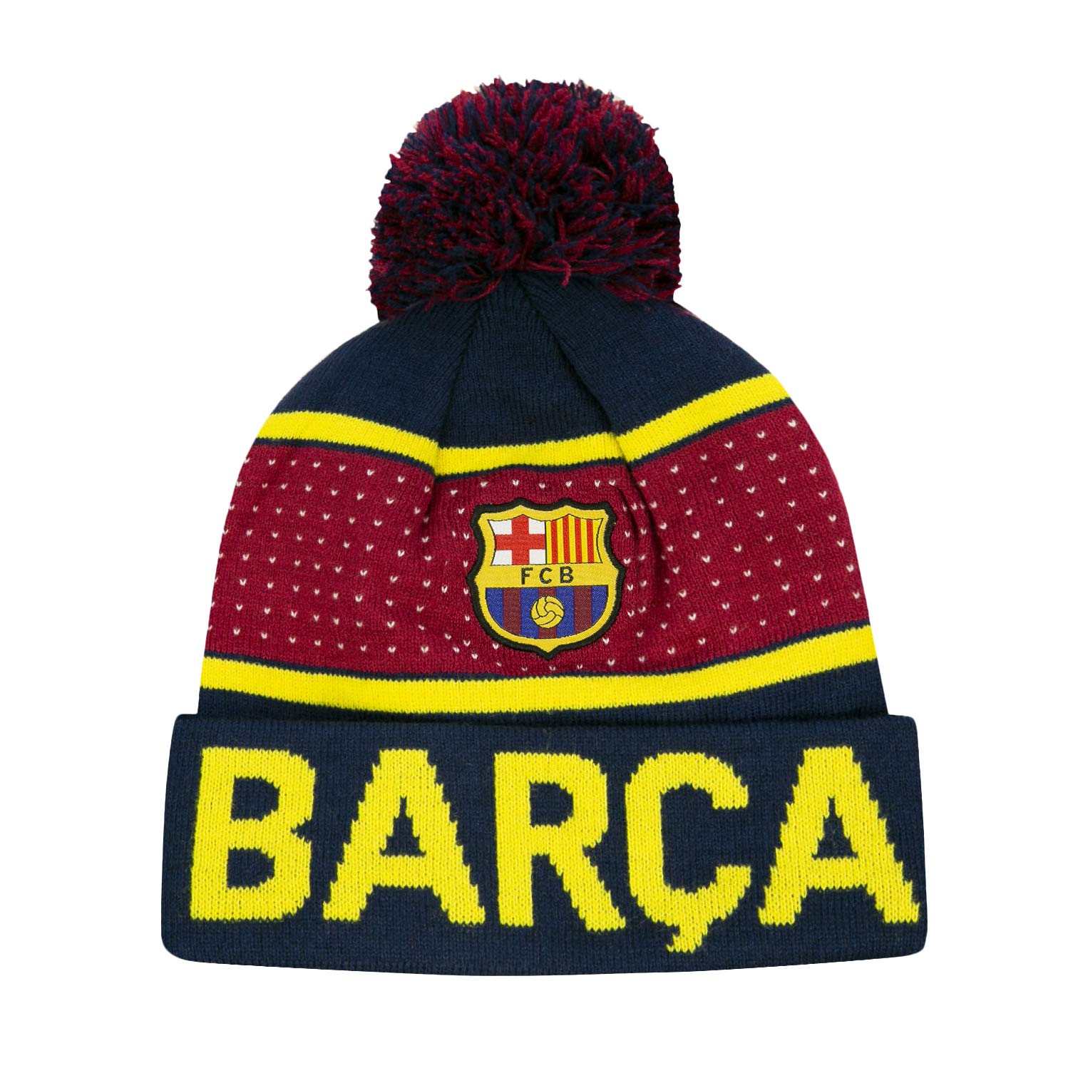 Spanish Primera Liga Barcelona Officially Licensed Beanies, Navy Blue, OSFM