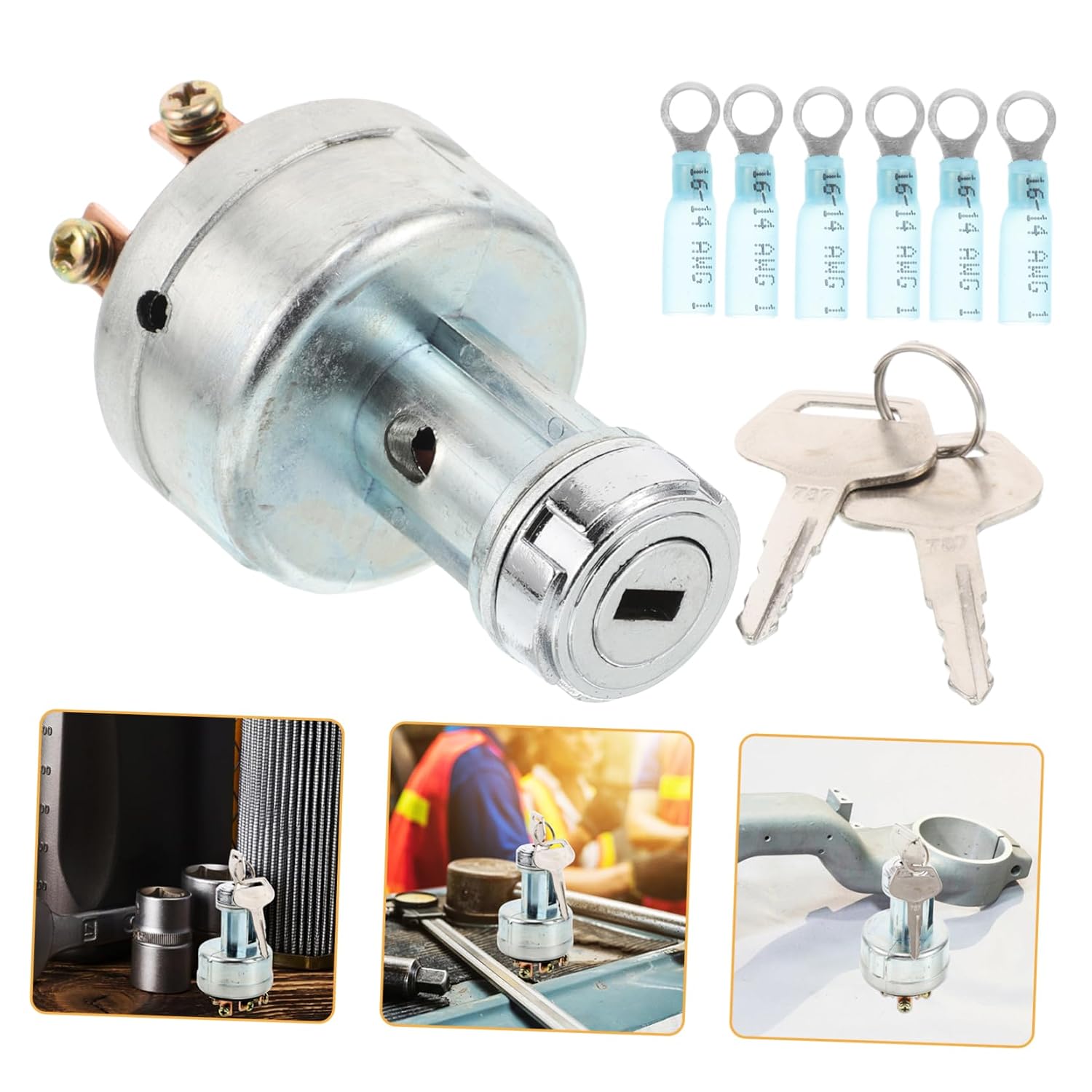 Universal Ignition Switch 6 Pin Terminal Starter Switch for Trucks