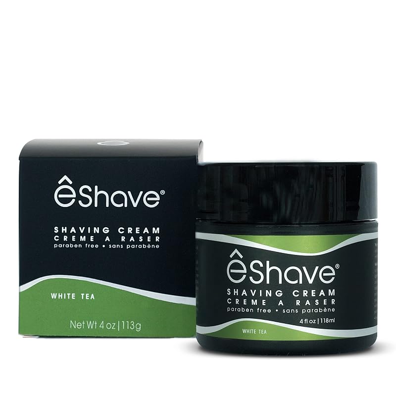 Creme de barbear masculino eShave, com glicerina e óleo de coco