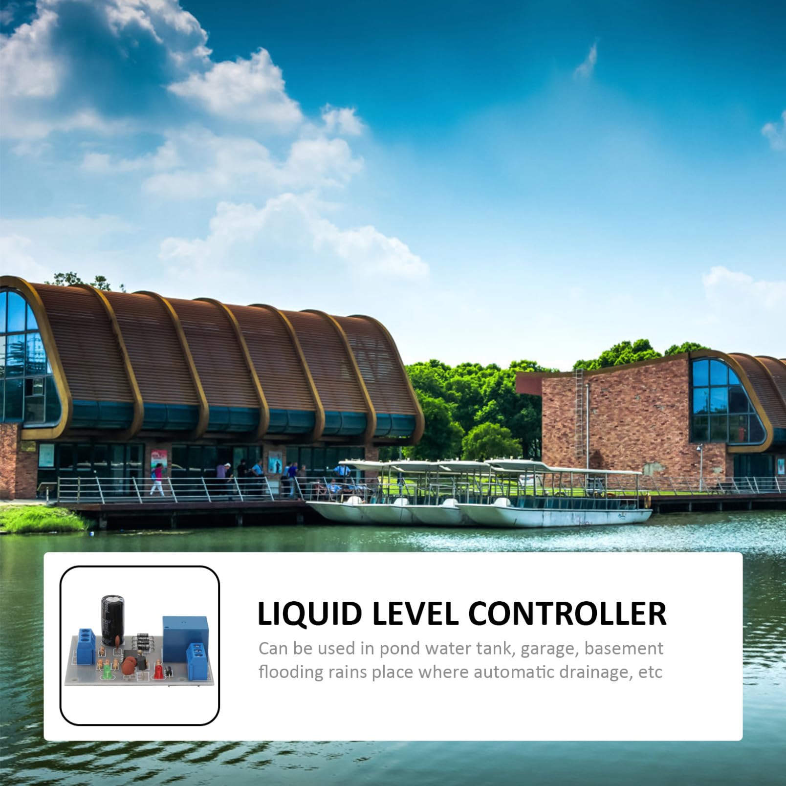 Módulo Controlador Sensor de Nivel de Agua, Detección Líquida | Plástico y Componentes Electrónicos, bajo Consumo, Alta Capacidad de Conmutación, Drenaje Automático y Lluvias
