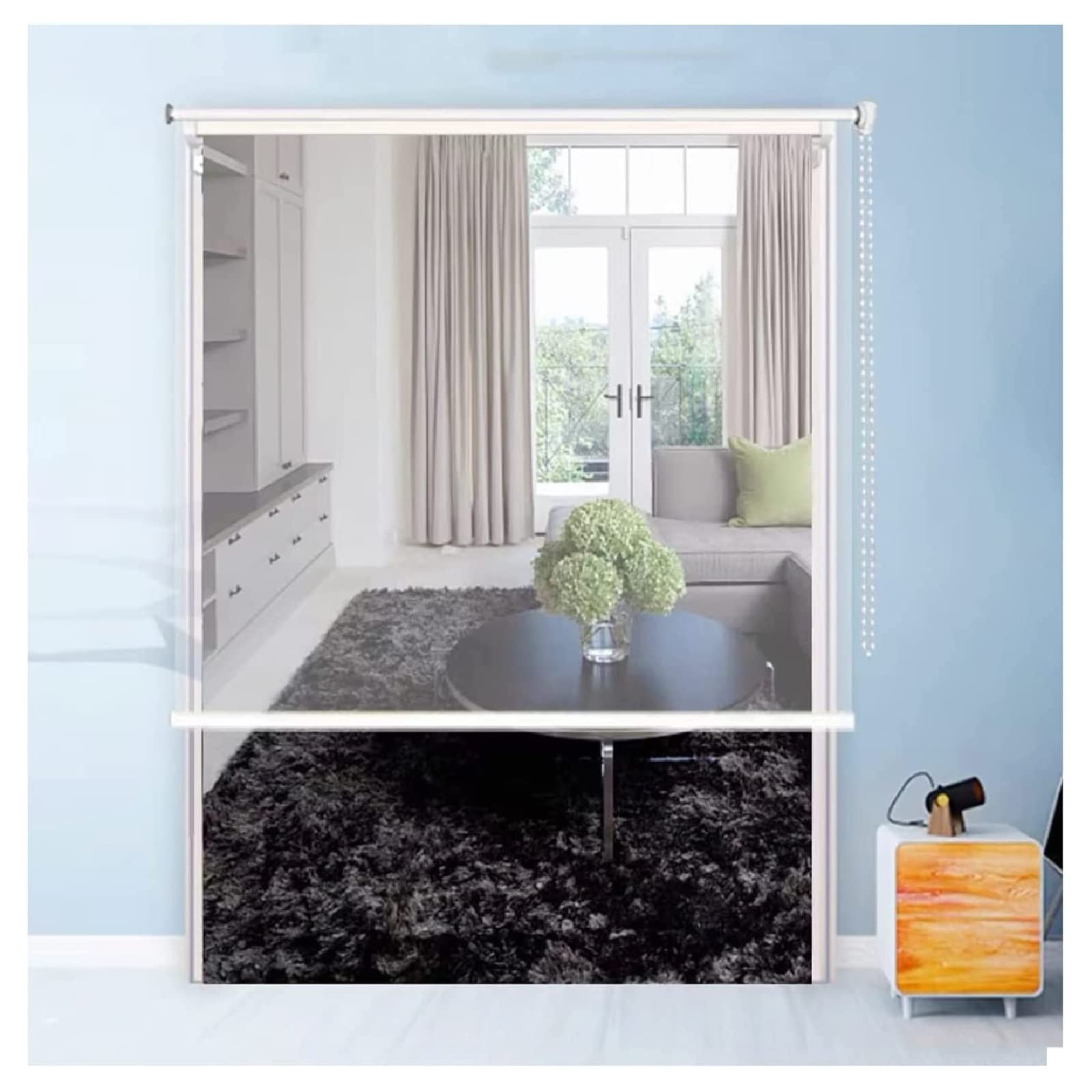 STRMAX Clear Roller Blinds,Transparent Roller Shade Blind,Blinds Waterproof Clear Roll Up Blinds For Outdoor Garden,Pergola,Window Roller Shades With Fittings,with Fittings (Color : Clear, Size : 10