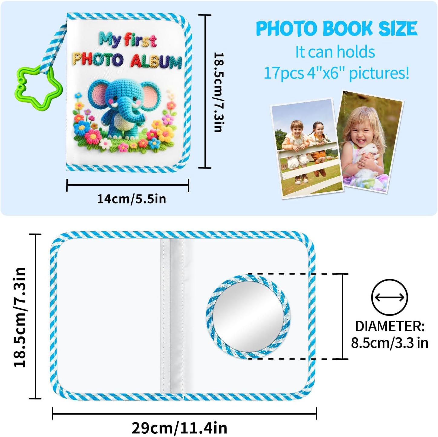My First Photo Album for Baby(Elephant + Rabbit + Caterpillar)