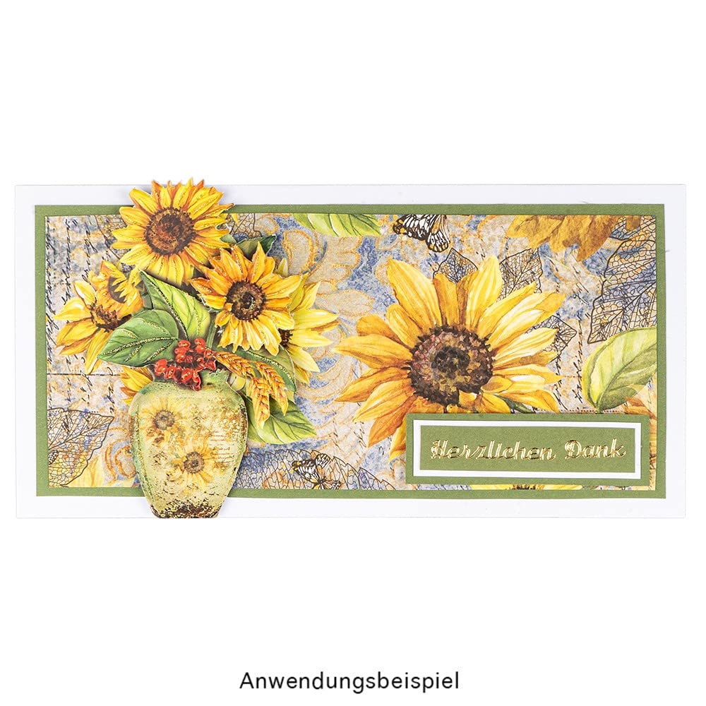 Ideen mit Herz Juego de tarjetas plegables en blanco | Tarjetas plegables con sobre | 50 tarjetas y 50 sobres | Tarjetas para diseñar tú mismo (Tamaño de la tarjeta 10,5 x 21 cm | DIN largo)