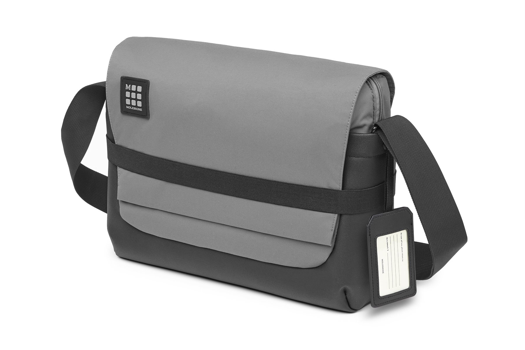 Moleskine -Borsa a Tracolla da Lavoro Device Bag per Tablet, Laptop, PC, Notebook e iPad finoa 15'', Dimensioni 39 x 13 x 28 cm, Colore Grigio Ardesia