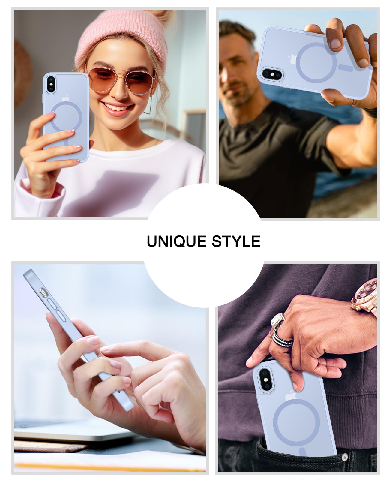 Telaso For IPhone Xs Max Case, IPhone Xs Max Phone Case Compatible With Magsafe Wireless Charging Translucent Matte Slim Anti-Scratch Non-Slip Military Grade Magnetic IPhone Xs Max Case, Hot Pink - View #5