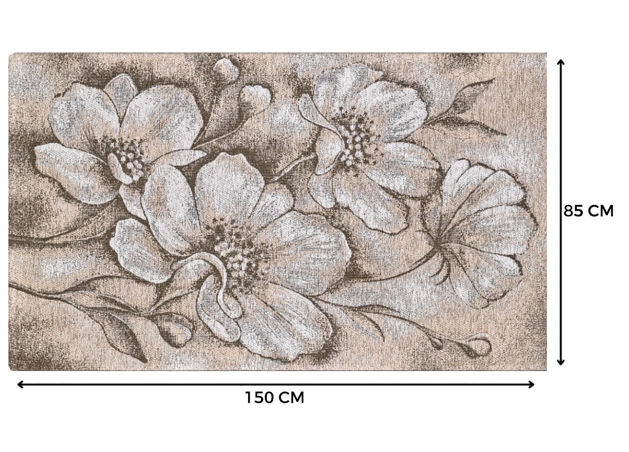BIANCHERIAWEB Tapis de salon en velours antidérapant motif Asturia By Suardi 85 x 150 cm taupe