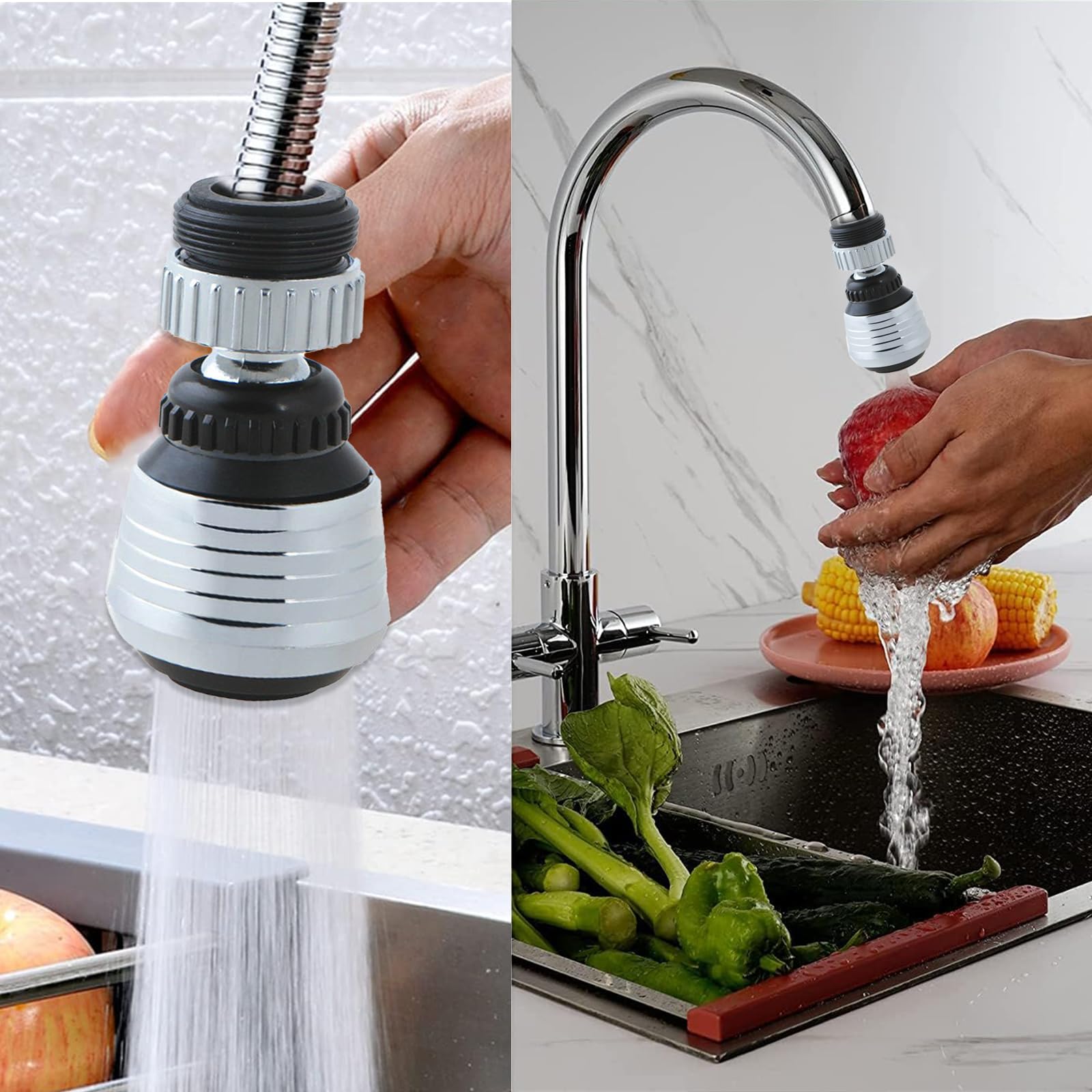 LightBeacon 2 Pièces Rallonge Robinet De Cuisine, Rallonge