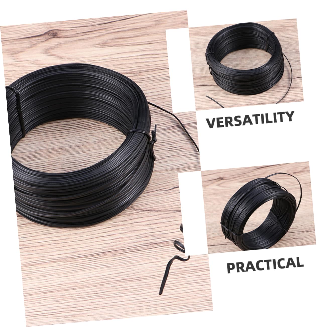 Vaguelly 2pcs Flexible Black Wire Coated Wire for Gardening and Crafting Meters Plant Tie for Versatile Applications and Performance