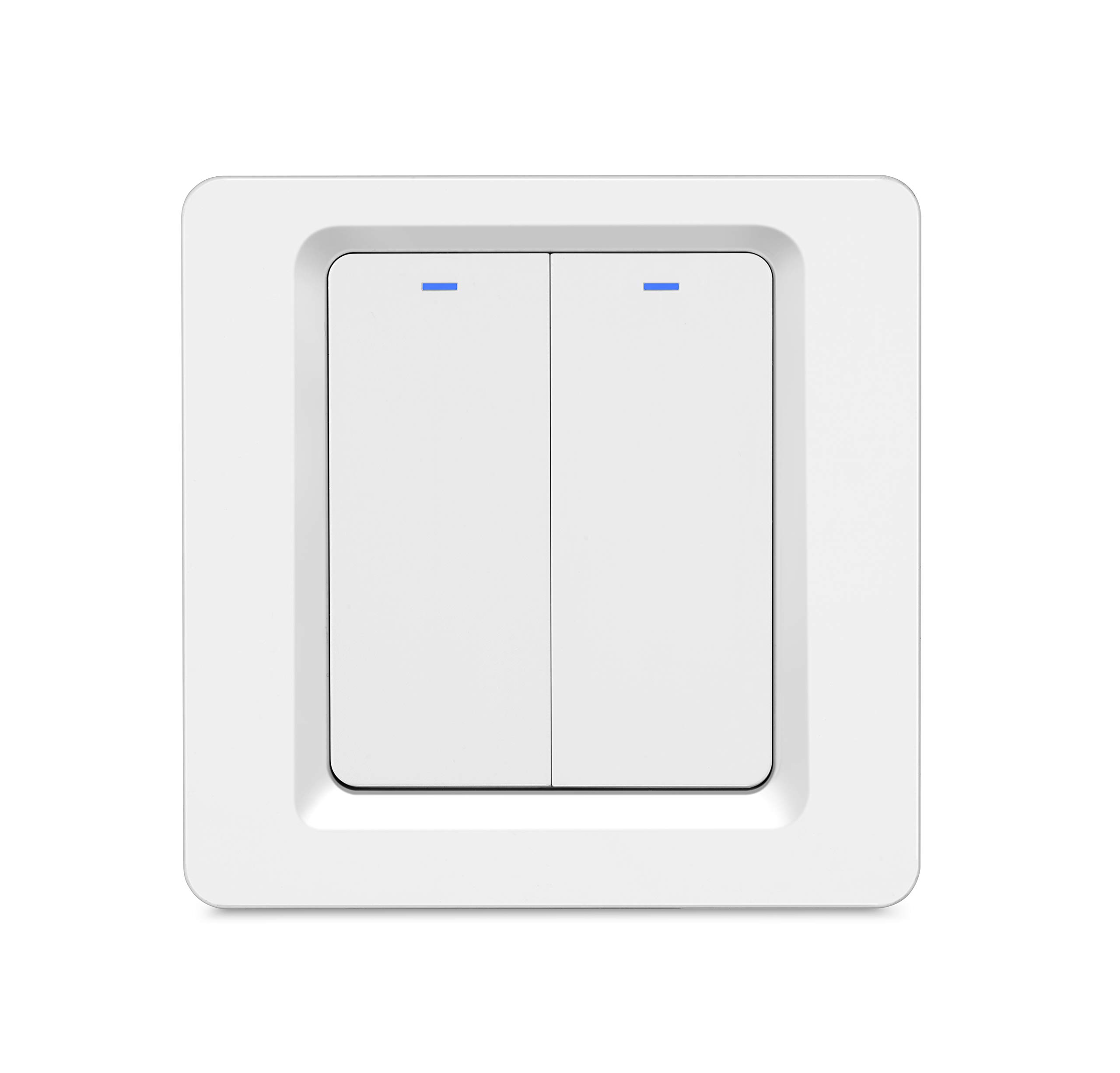Winpossee WiFi Smart Light ZigBee Switch Push Button Smart Life/Tuya APP Remote Control Works with Alexa Google Home for Voice Control No need Neutral (2 Gang)