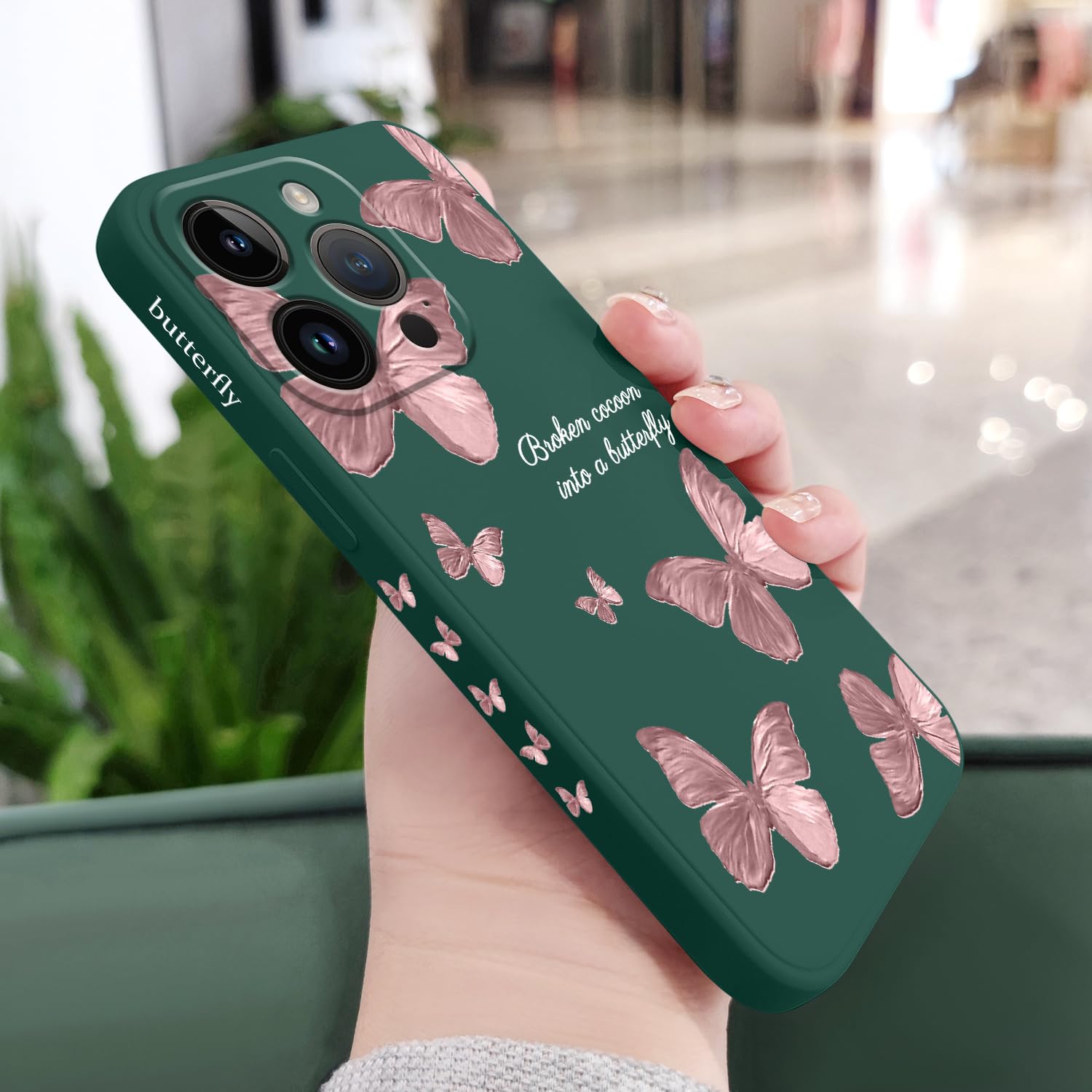 LEECG IPhone 14 Hülle – Blumenmuster, Weiches Silikon, Mit Mikrofaser-Innenfutter