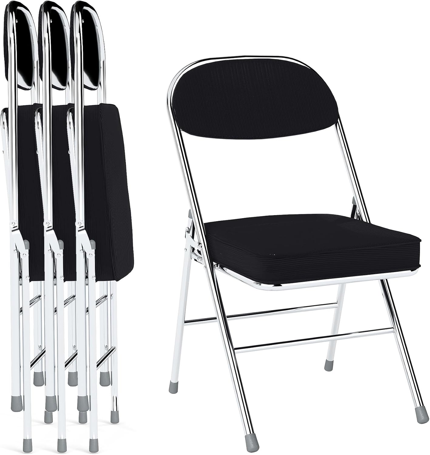 CorduroyFold Pro Folding Chairs with Padded Seats for Meetings