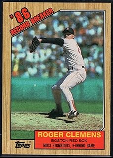 1987 Topps #1 Roger Clemens Red Sox RB MLB Baseball Card NM-MT