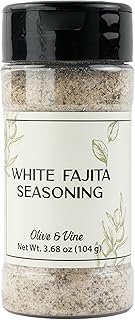 Olive & Vine White Fajita Seasoning, Savory Blend, For Tacos & Grilled Meats, Rich Tradition, Authentic Taste, For Global Recipes (3.68 Ounce)