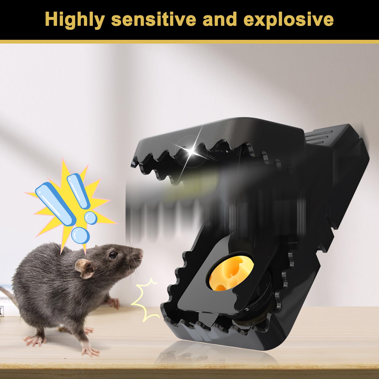 Teletrogy Lot de 6 Piège à Souris Réutilisable, Tapette Souris Rongeur Plastique pour Maison Jardin