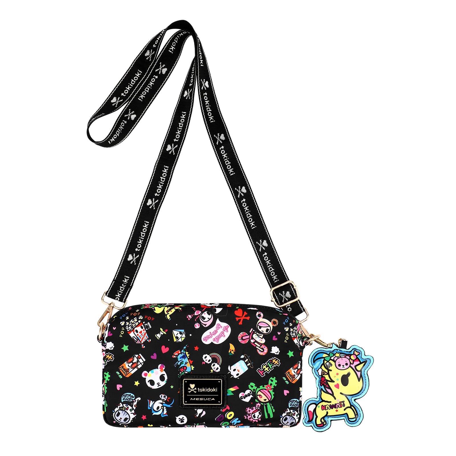 Tokidoki Crossbody Purse with Unicorno Keychain Cute Shoulder Bag Cartoon Wallet for Women Teen Girls Shopping Travel