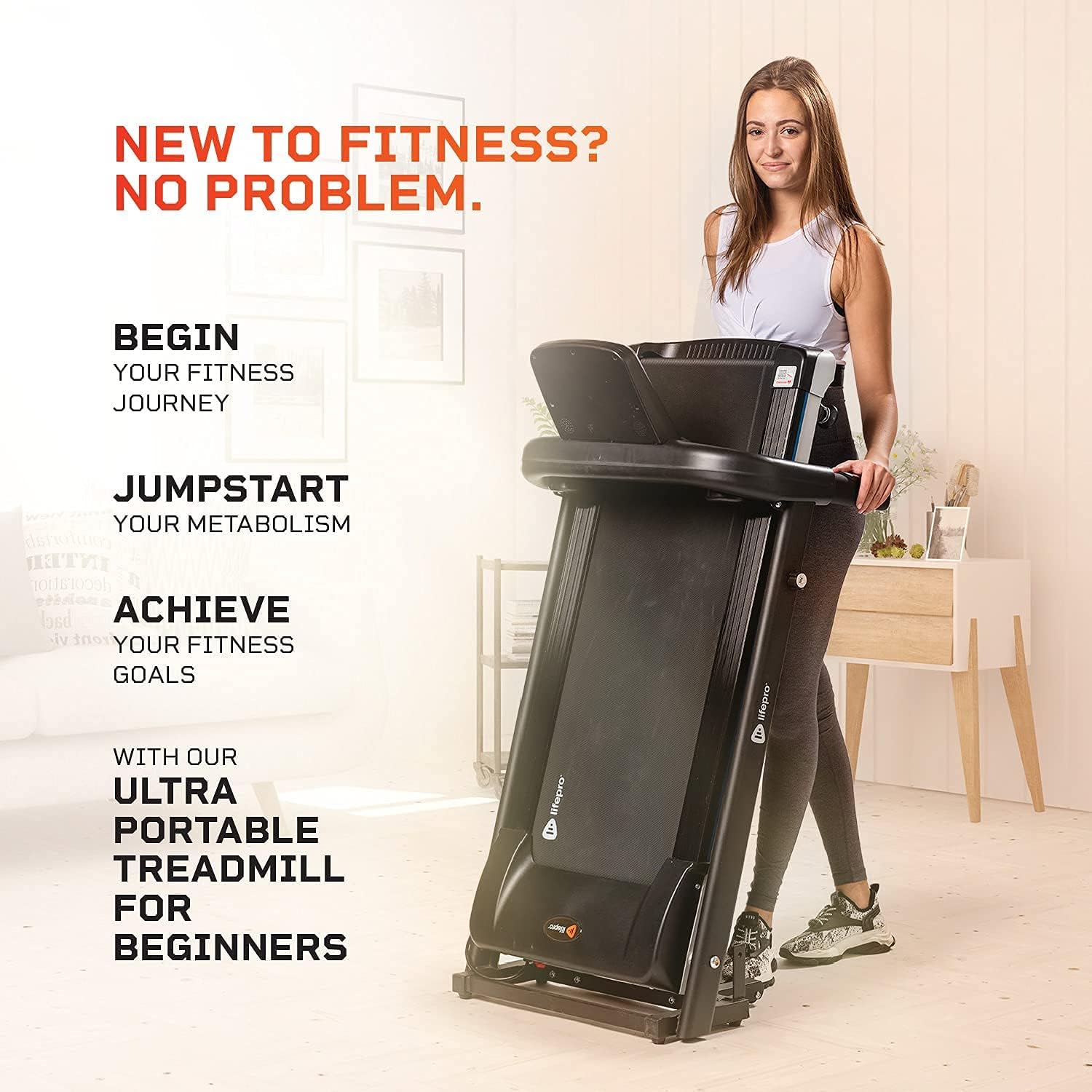LifePro Compact Foldable Treadmill for People 5' 4"" & Under. Mini Electric Folding Portable Treadmill for Walking & Running in Small Spaces Including Homes & Apartments (Bluetooth & Tablet Holder)