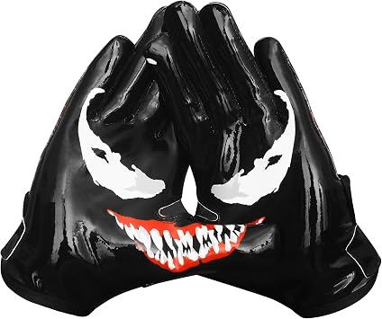 Exotic Sports Youth Football Gloves American Wide Receiver Football Gloves for Adult Men Women and Boys with Super Sticky Silicone Grip Palms Ultimate Performance Booster Football Gloves
