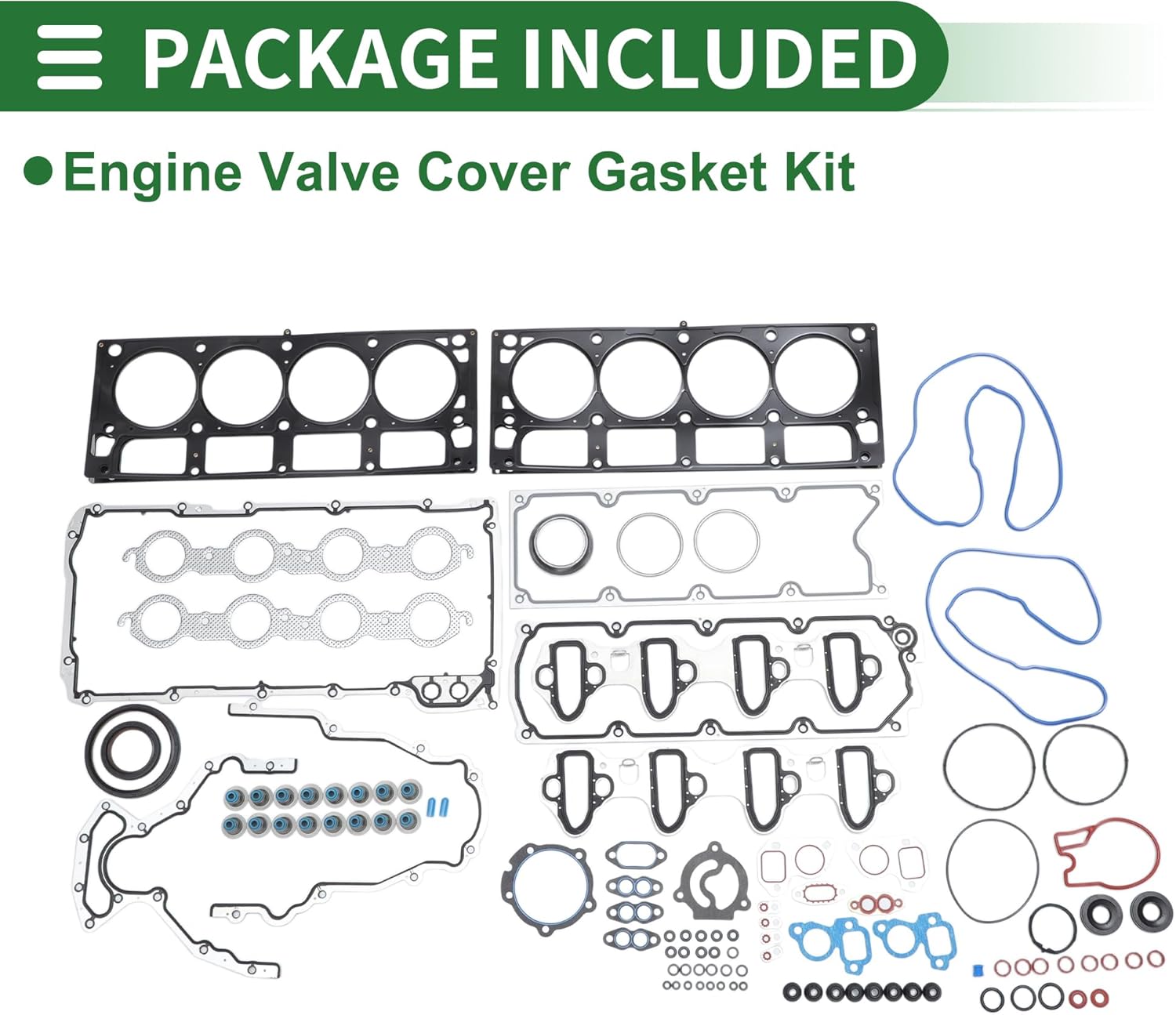 Motoforti Engine Valve Cover Gasket Kit Head Gasket Intake Exhaust Manifold Gasket Set No.HS26192PT-4 for Cadillac Escalade Esv 6.0L 2004-2006 1 Set Engine Car