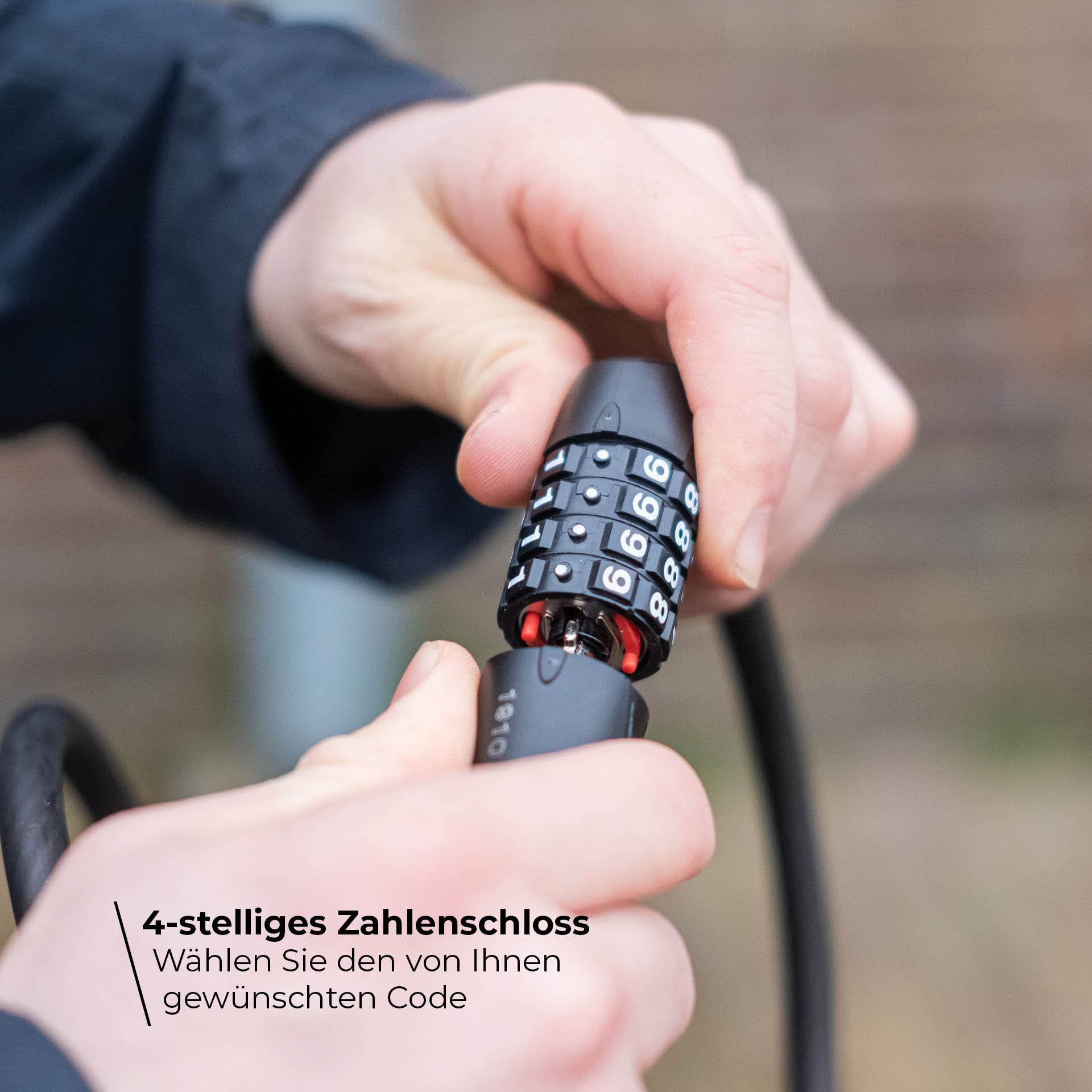 BBB Fahrradschloss CodeSafe BBL-36, schwarz, 10mmx1000mm Sport & Freizeit