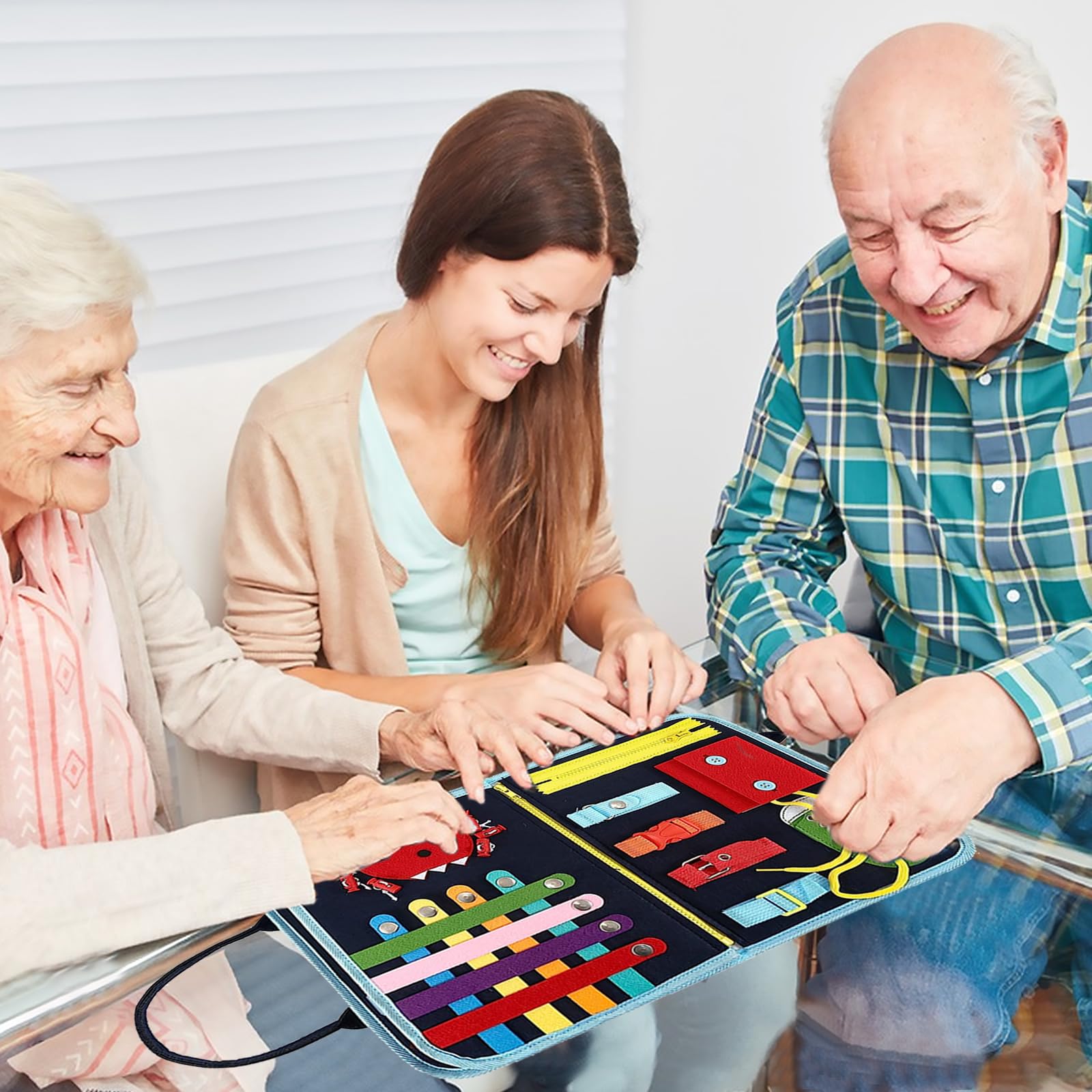 Coperta per Bambini per Demenza, Anziani e Demenza Occupazione Giochi per Mani per Demenza Coperta Sensoriale Regali per Demenza per Demenza di Alzheimer Autismo di Asperger
