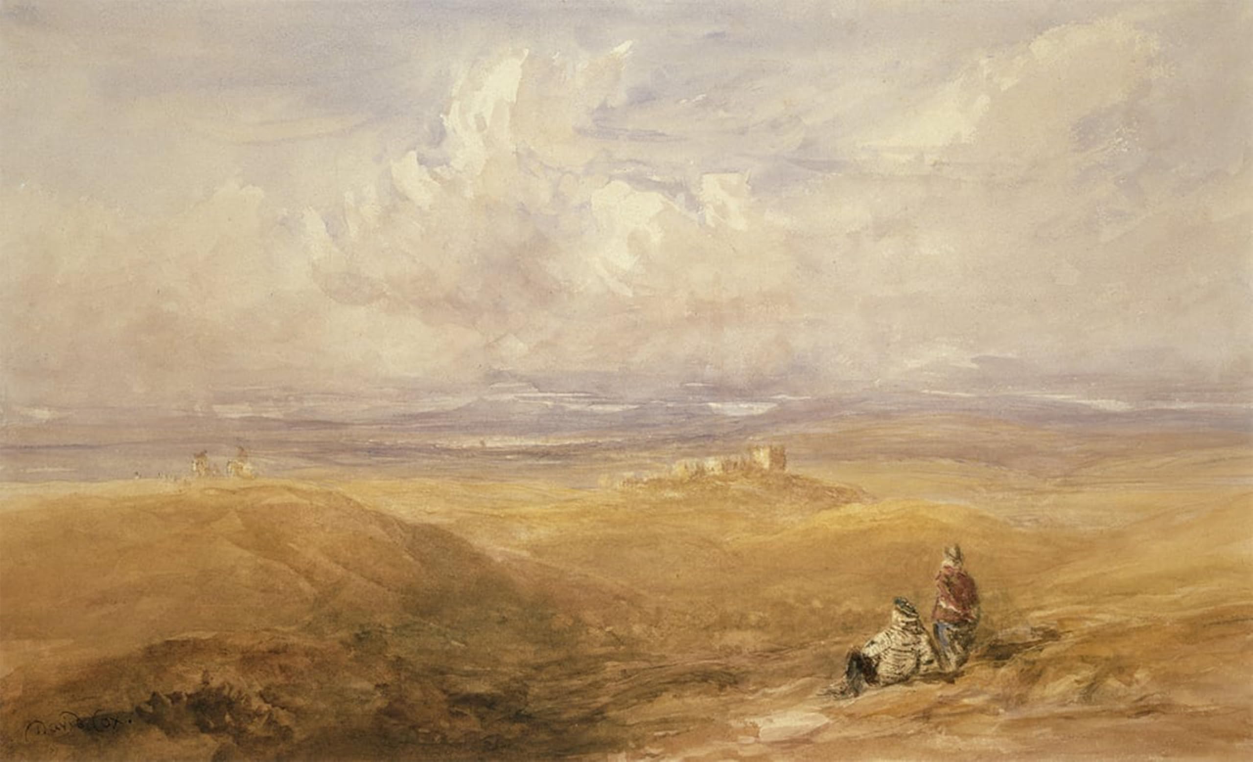 Serendipitp No Frame Vintage Picture Print On Canvas Wall Art Poster Lancaster Castle By David Cox Artwork Print Poster For Wall Decor 60X90cm