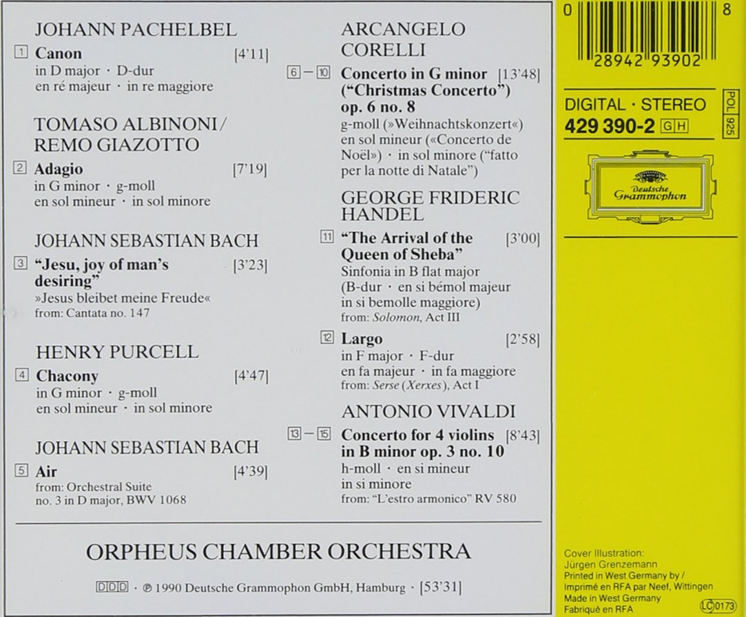 Adagio en Sol mineur / Oeuvres baroques