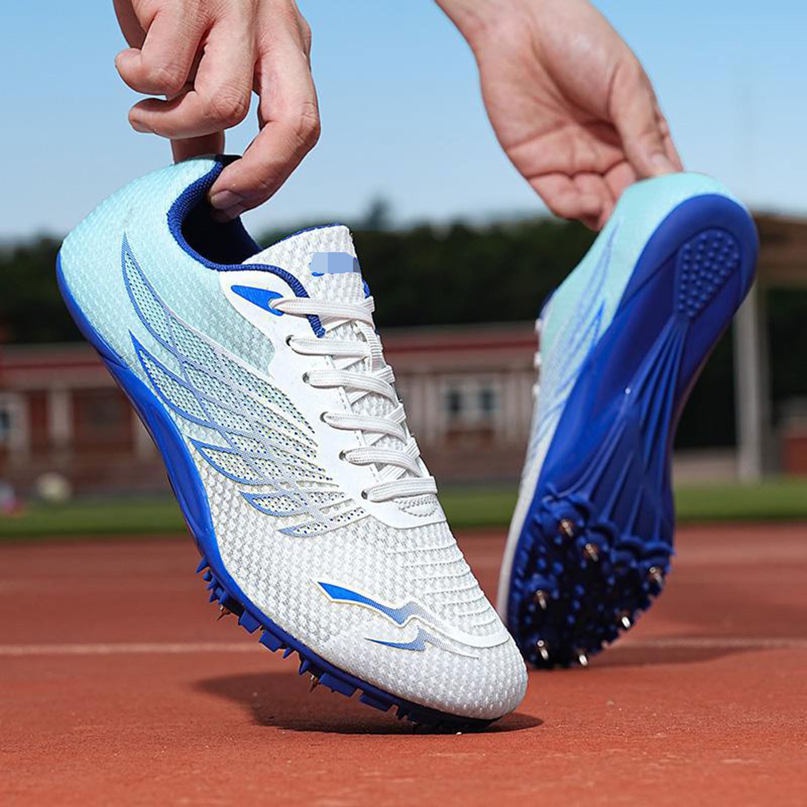 Zenithia Zapatillas De Correr con Clavos,Zapatillas De Clavos Atletismo Zapatillas De Clavos Atletismo Unisex,Antideslizantes Transpirables Resistente Al Desgaste para Hombres Y Mujeres