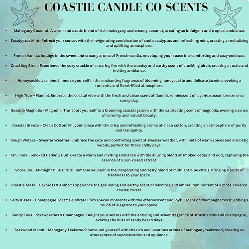 Miniatura 9 de Coastie Candle Co - Vela perfumada con aceite de fragancia vela clásica de 8 onzas mezcla de soja tiempo de combustión de 35 horas ideas de regalo