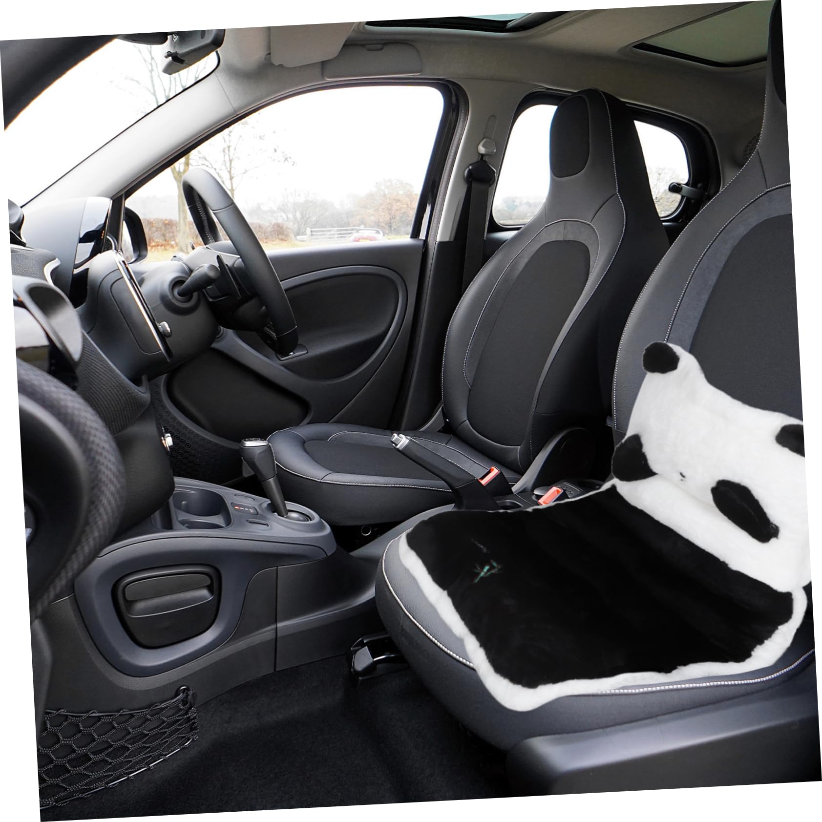 MAGICLULU Gepolstertes Gartensitzkissen aus Plüsch mit Panda Design Weiches Sitzkissen für Autofahrer Geeignet als Winter Auto Zubehör für Kaltes Wetter im Innenraum