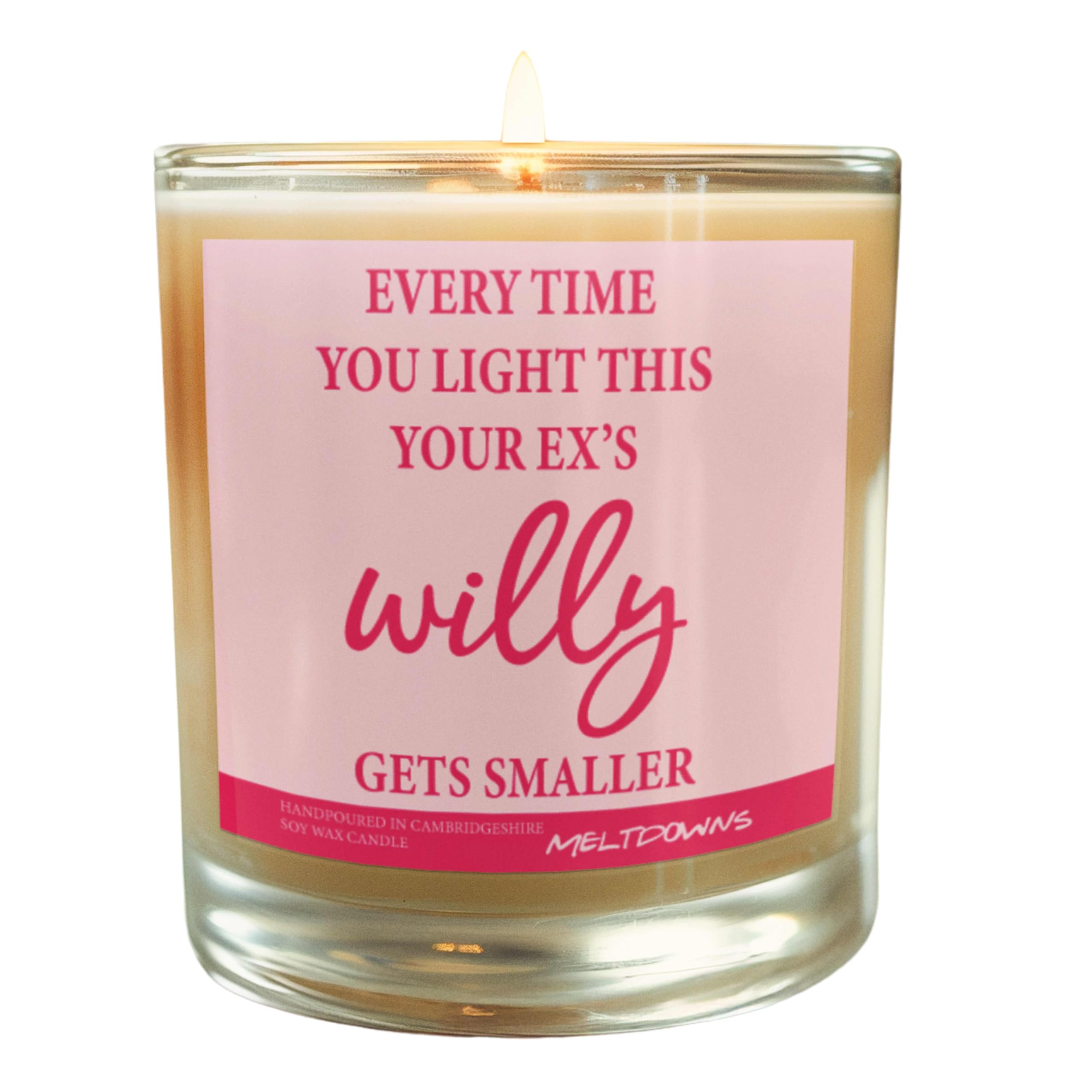 Your Ex's Willy gets Smaller Funny Rude Scented Soy Candle, Break up Gift, Funny Breakup Token, ex Boyfriend Husband, Divorce Gift