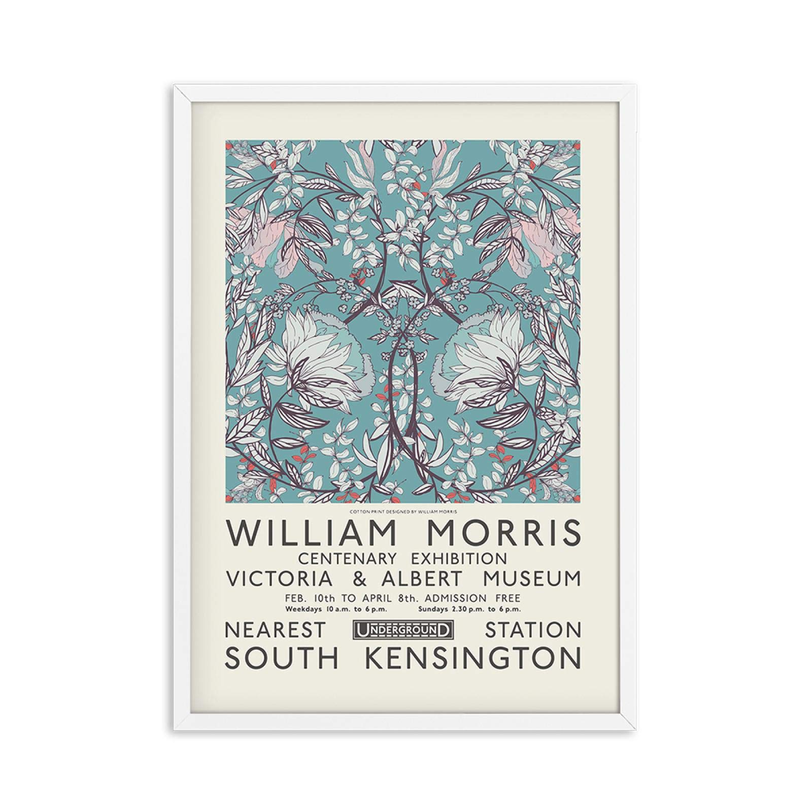 Tongda Decor William Morris Stampa su Tela Il Victoria and Albert Museum Exhibition Poster London Underground Art Nouveau Pittura Decorazione Della Parete 90x70cmx3pcs Senza Cornice
