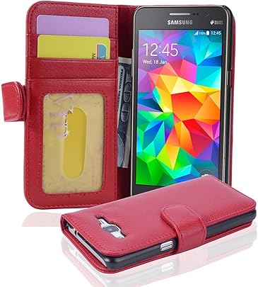 Cadorabo Coque pour Samsung Galaxy Grand Prime Rouge Cerise Housse Protection avec Fermoire Magn tique Fentes Cartes Portefeuille Etui Poche Folio Case Cover Cadorabo Coque pour Samsung Galaxy Grand Prime Rouge Cerise Housse Protection avec Fermoire Magn tique Fentes Cartes Portefeuille Etui Poche Folio Case Cover