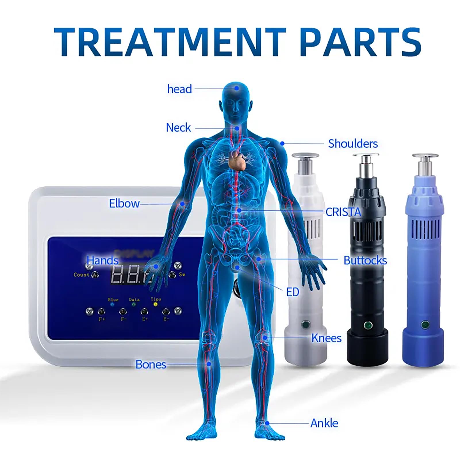 Macchina per Terapia Ad Onde D'urto Extracorporea Bluetooth, Strumento per Fisioterapia Ad Onde D'urto con 14 Sonde, Frequenza Regolabile 1-16 Hz Ed Energia 10-250 MJ, 12 Funzioni, Non Invasivo