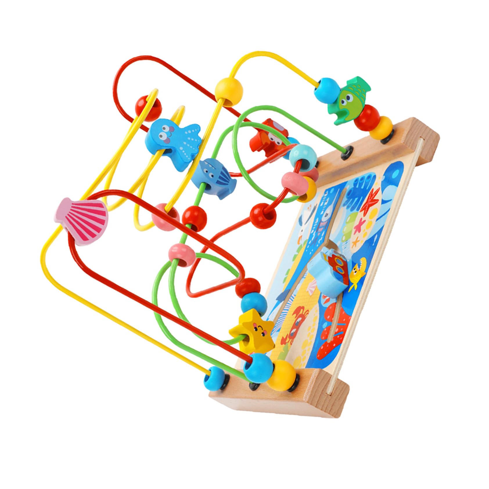Abaodam Labirinto Perline Educativo in Legno, Gioco per Bambini e Piccoli | Giocattoli Sensoriali, Giochi Anni, Back To School Party, Blocchi Grandi e Divertenti