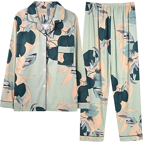 Lounge Sets for Women 2 Piece Soft Printed Pajama Set Long Sleeve Tops and Pants Set Casual Comfy Loungewear Sets