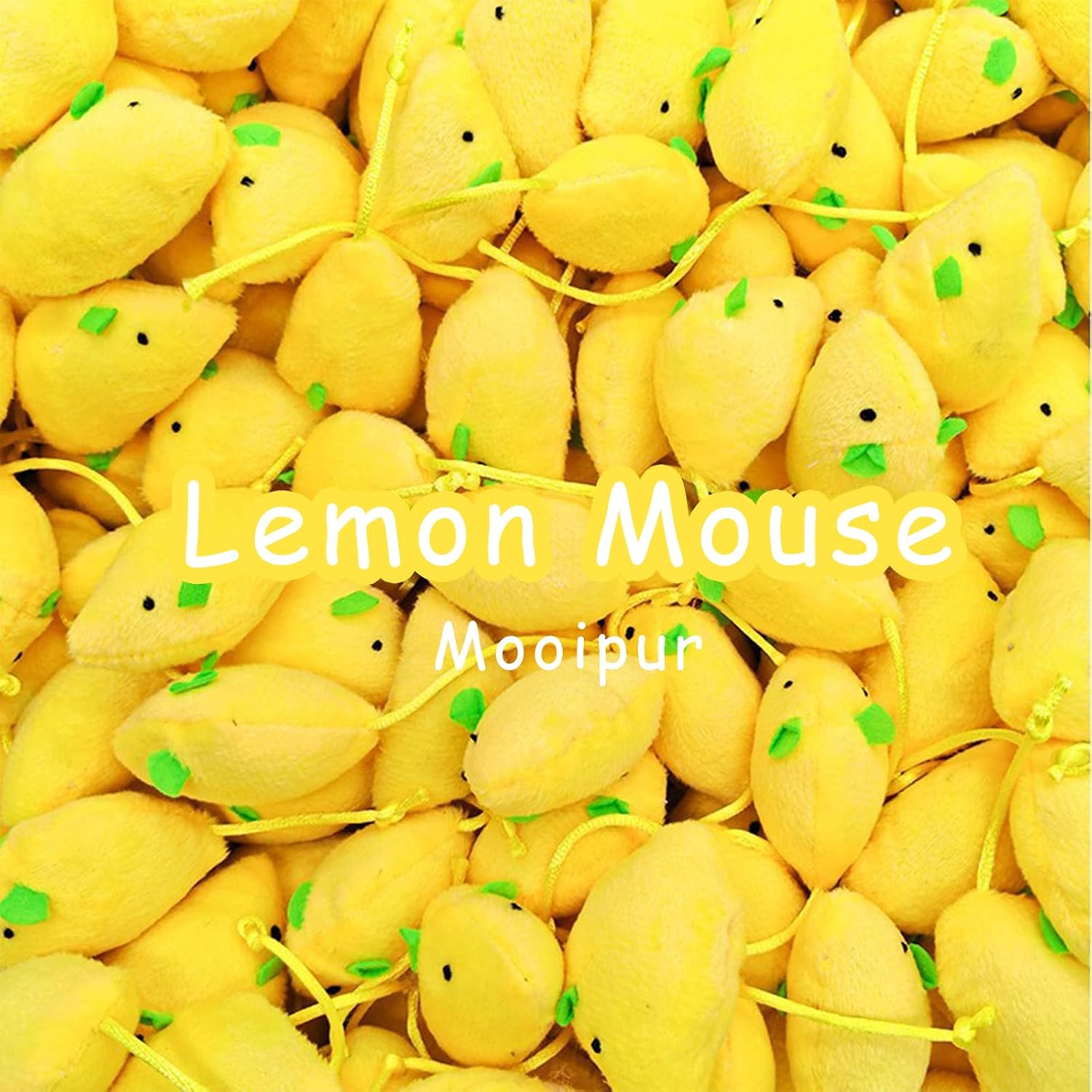 6-Pack Lemon Cat Toys Green&Yellow Cute Mouse for Kitten Play, Chase and Wrestle, PP Cotton & Catmint Filled, Teething and Chew Toys